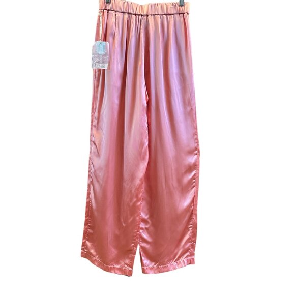Forte Forte Satin-Finish Wide-Leg Trousers, Peach, Size 4 US, 40 IT - Picture 10 of 13